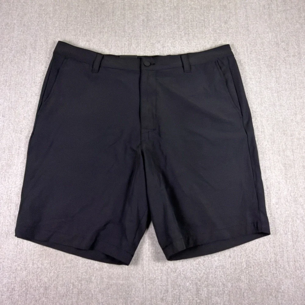 NWT Banana Republic Shorts Mens 40 Black Comfort Flat Front Shorts Golf Casual‎